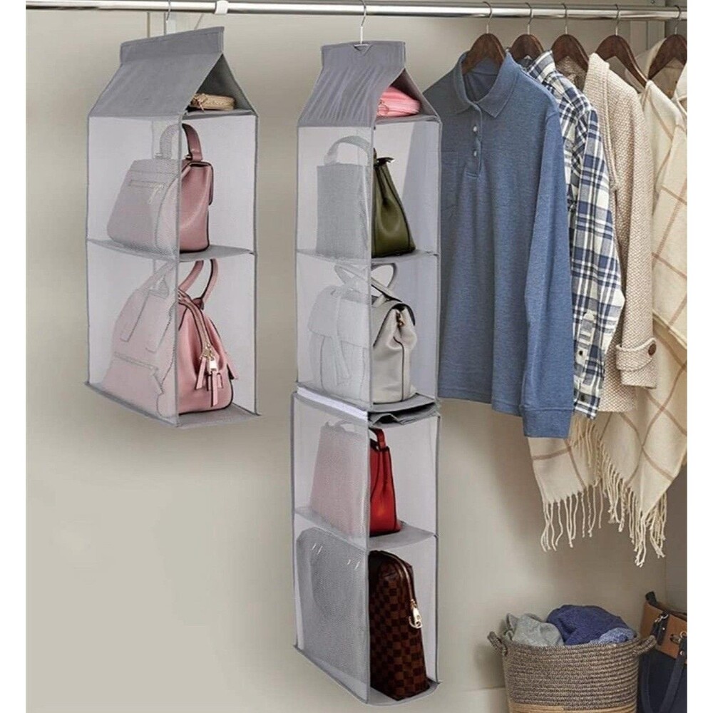 Hanging Organizer Bag, Foldable Non-Woven Storage Bag for Wardrobe